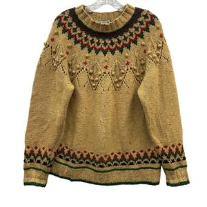 Vintage Gina‎ Peters Women's Novelty Chunky Textured Knit Sweater Christmas M